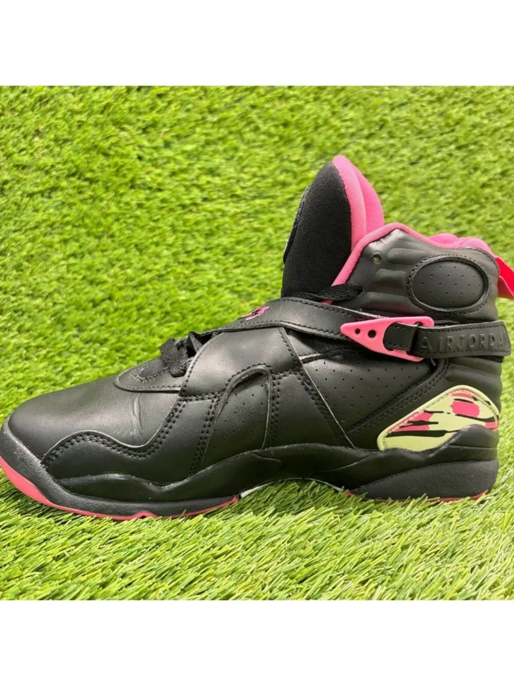 Nike Air Jordan 8 Retro Pinksicle Black Girls Size 6.5Y Basketball Shoes Sneaker